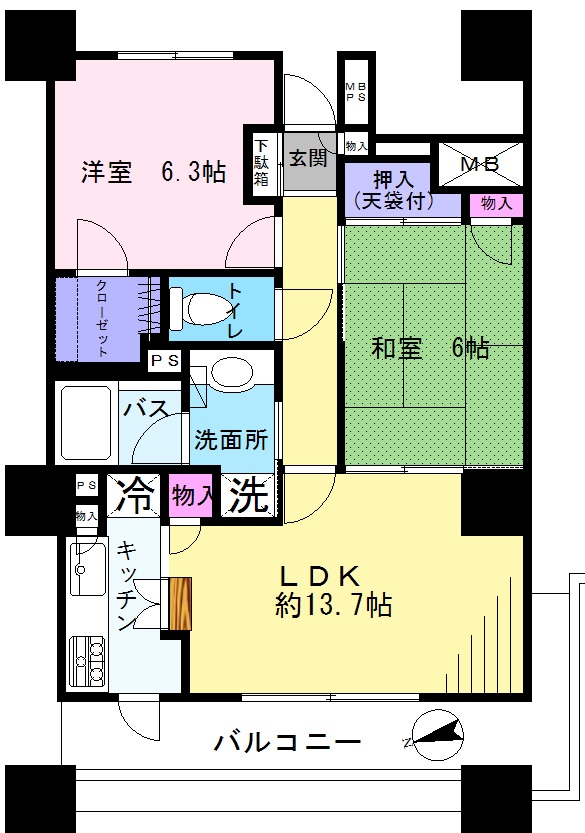 ライオンズプラザ川口の間取り