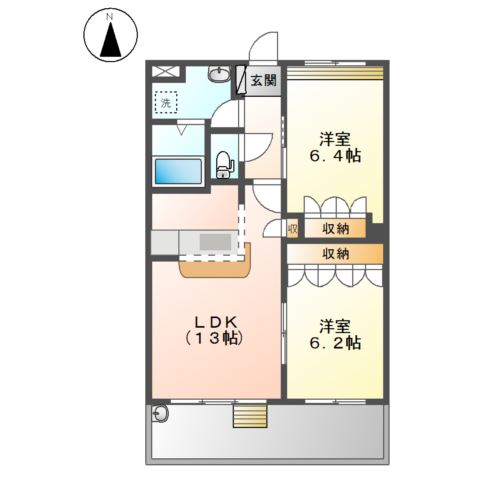 プランドール朝倉の間取り