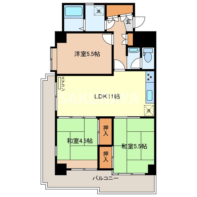 ラフェスタ足利本城の間取り