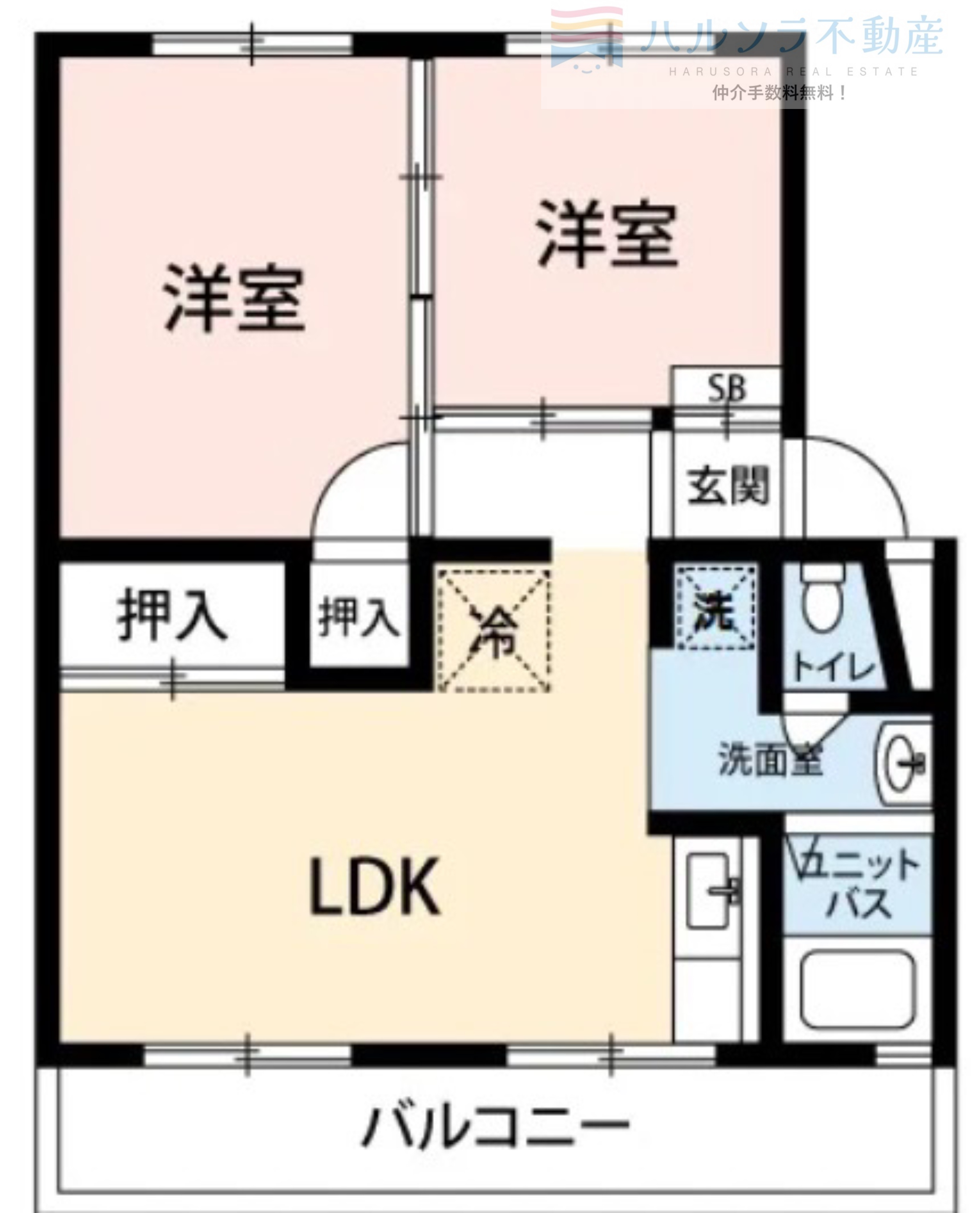 枚方市牧野北町のマンションの間取り