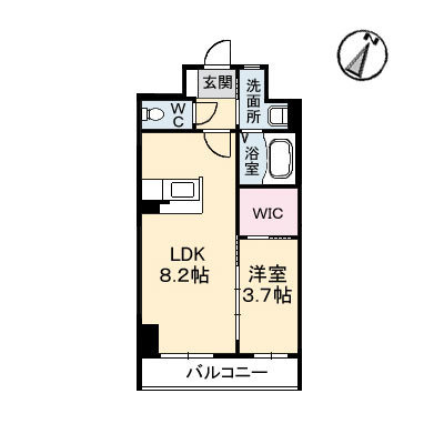 【呉市西中央のマンションの間取り】