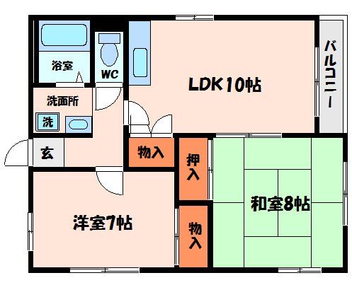 守口市寺方本通のマンションの間取り