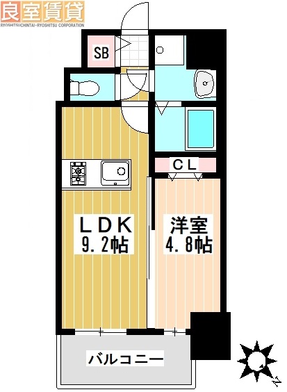 プレサンス鶴舞ファーストの間取り