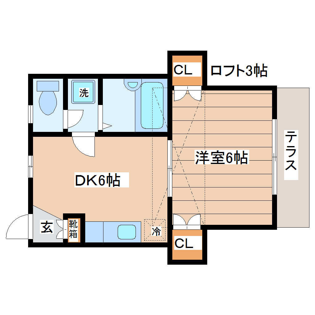 レオパレス沖野第3の間取り