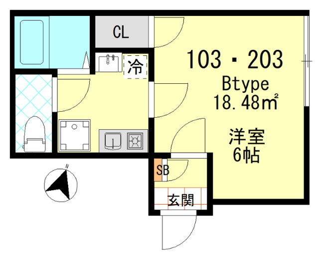 江戸川区西瑞江のアパートの間取り