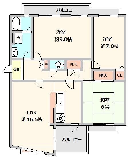 さいたま市見沼区春野のマンションの間取り