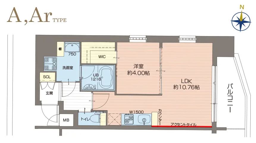 プレジオ松屋町の間取り