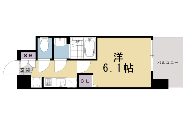 【京都市南区上鳥羽勧進橋町のマンションの間取り】