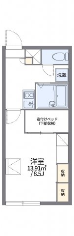 レオパレスオーロラ４１の間取り