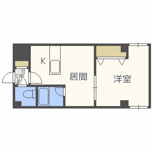 札幌市中央区南八条西のマンションの間取り