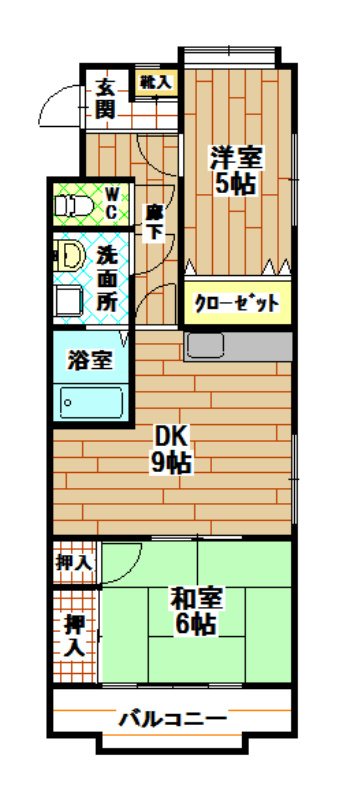 ラックユニティ上到津の間取り