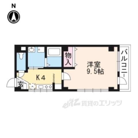 大津市末広町のマンションの間取り