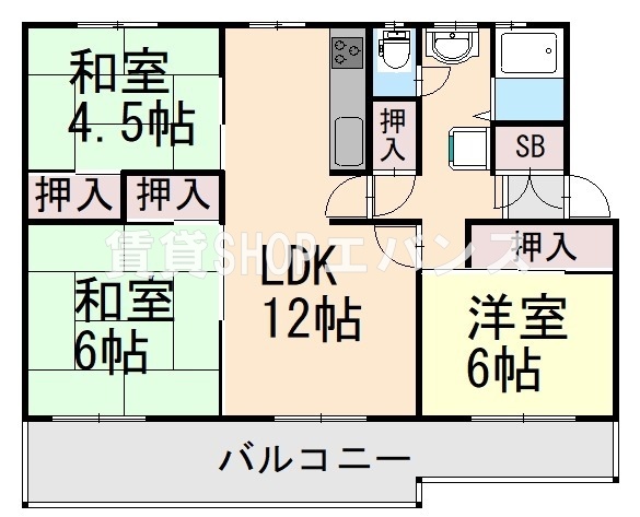 習志野台12街区13号棟の間取り