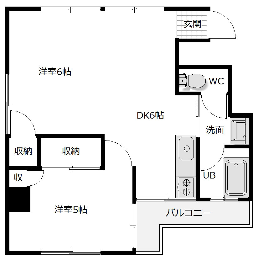 サンハイツ徳島の間取り