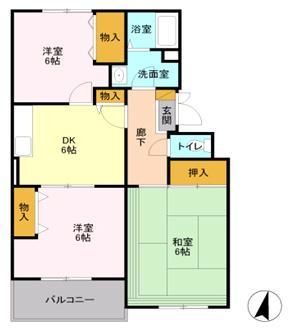 さいたま市大宮区三橋のアパートの間取り