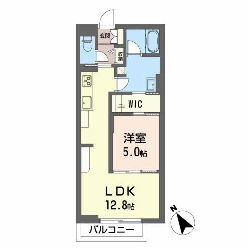 山形市小白川町のアパートの間取り