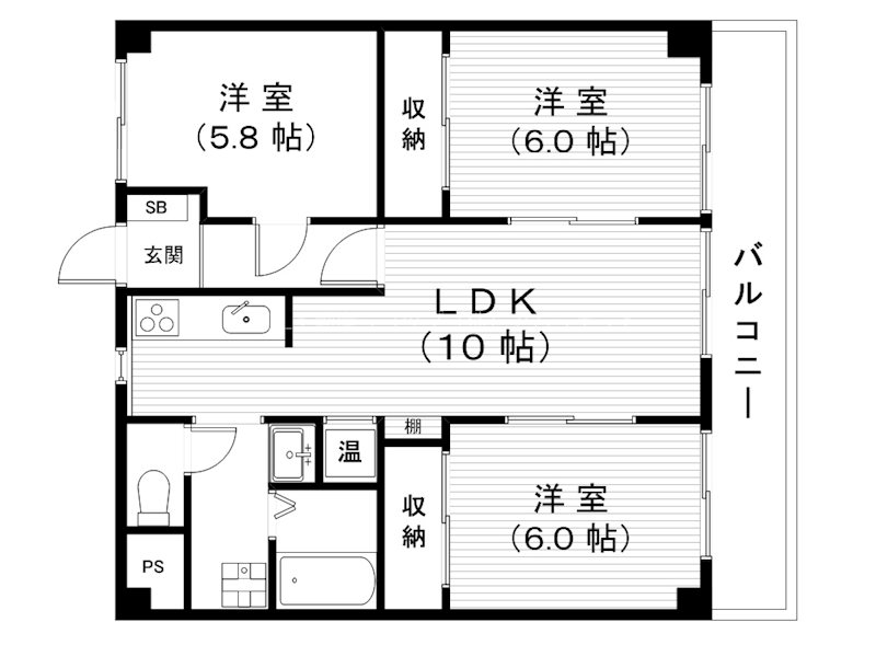 オウミ住宅ビルの間取り