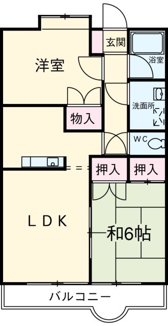 スリーエイト北町の間取り