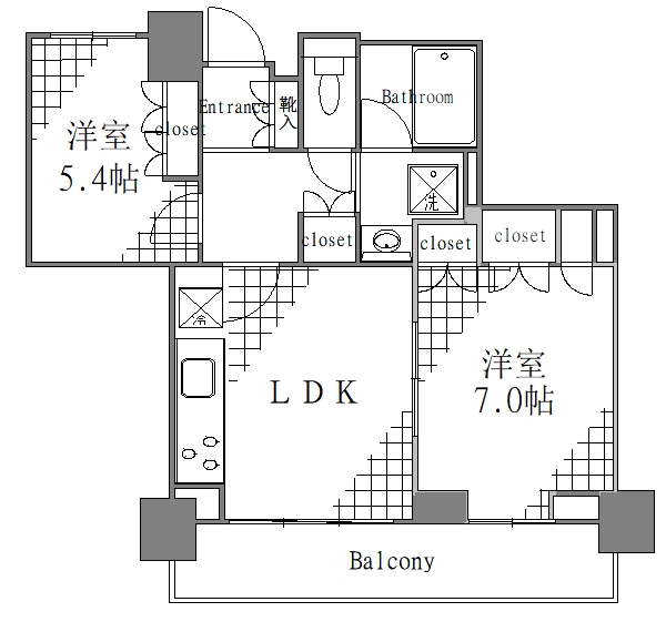 江東区古石場のマンションの間取り