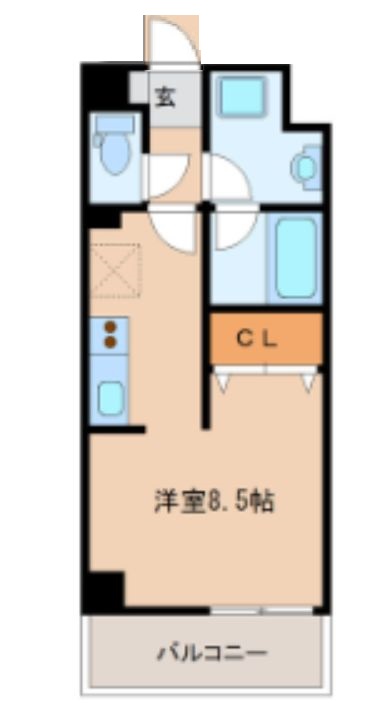 仙台市宮城野区元寺小路のマンションの間取り