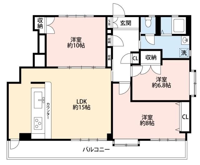 町田市東玉川学園のマンションの間取り