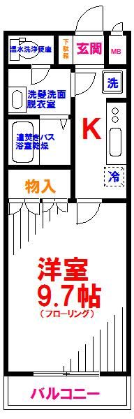 西多摩郡日の出町大字平井のアパートの間取り