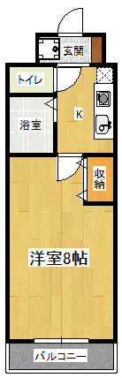 京都市山科区勧修寺閑林寺のマンションの間取り