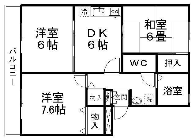 ロイヤルガーデンＡ棟の間取り