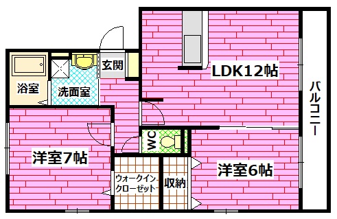 【安芸郡海田町三迫のアパートの間取り】