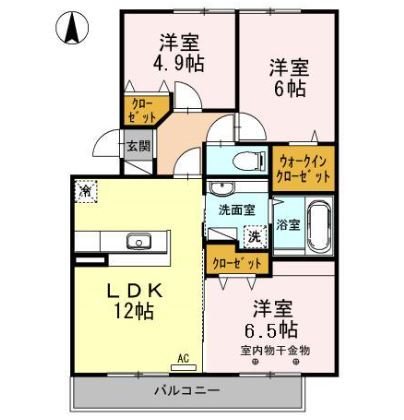 松本市井川城のアパートの間取り