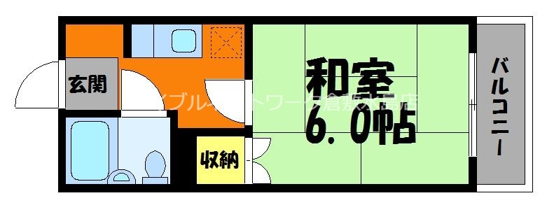 倉敷市大島のマンションの間取り