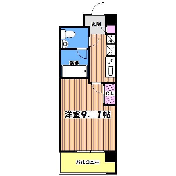 【多摩市豊ヶ丘のマンションの間取り】