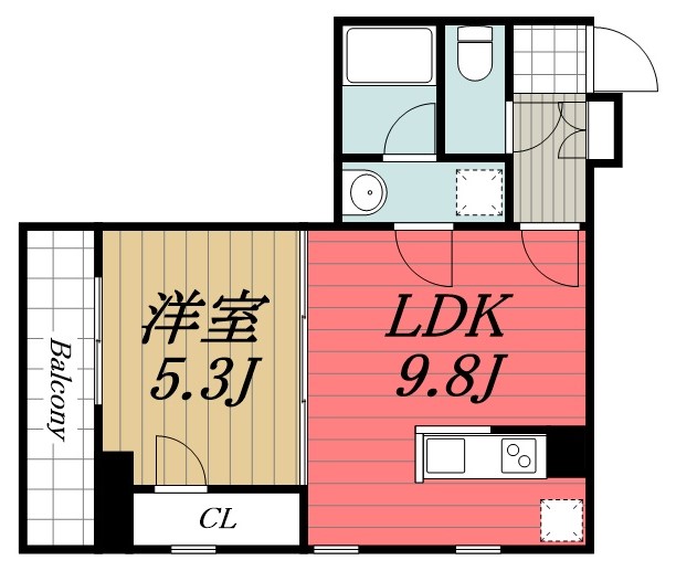 千葉市中央区弁天のマンションの間取り