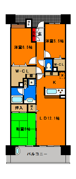 マックスタワー千葉中央の間取り