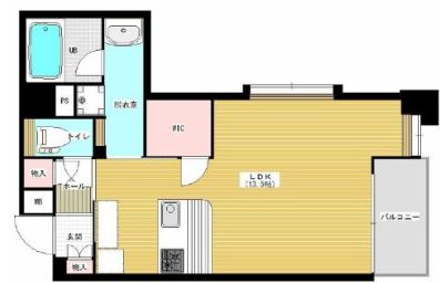 鹿児島市上之園町のマンションの間取り