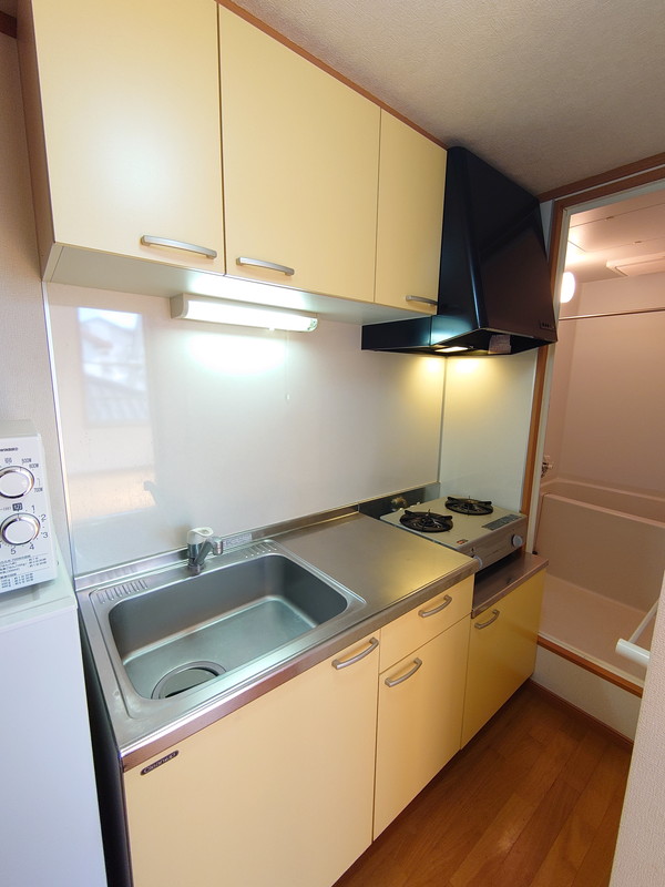 キッチン　2口ガスコンロ設置済み