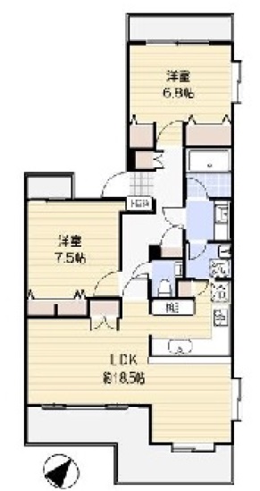新宿区中井のマンションの間取り