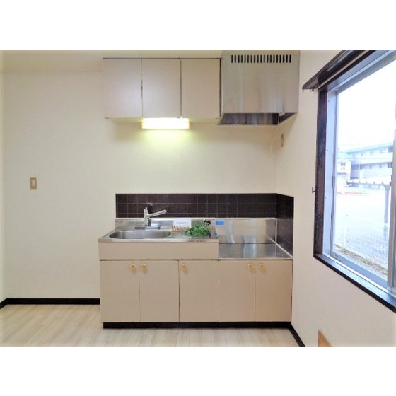 キッチン　２口ガスコンロ置けます