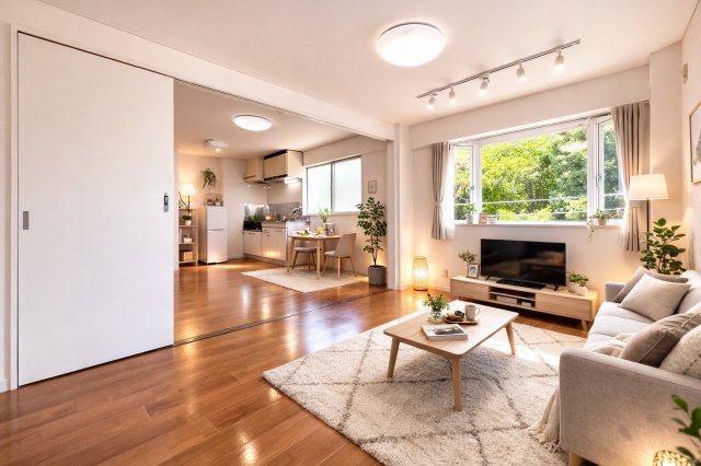 居室・リビング　家具配置イメージ画像です。