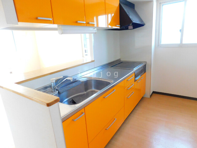 キッチン　オレンジのオシャレなキッチン☆