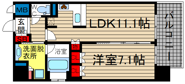 リーガル靭本町の間取り