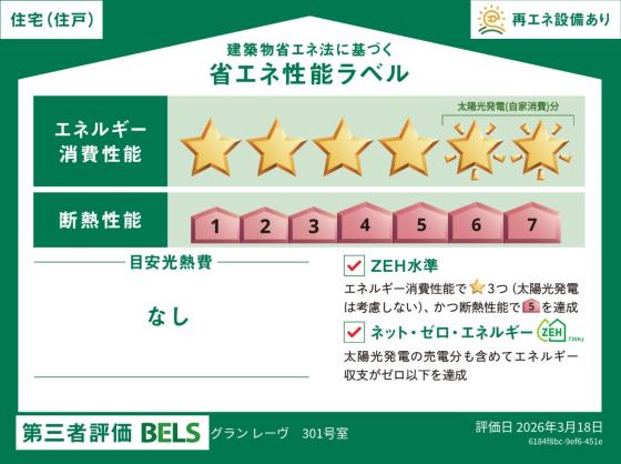 省エネ性能ラベル　☆蓄電池搭載型ＺＥＨーＭ対応（ＥＣＯレジグリッド）☆