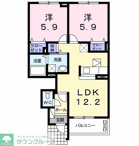 西武拝島線 西武立川駅 バス乗車時間：11分 最寄りバス停で下車 徒歩4分 2階建 築15年の間取り写真