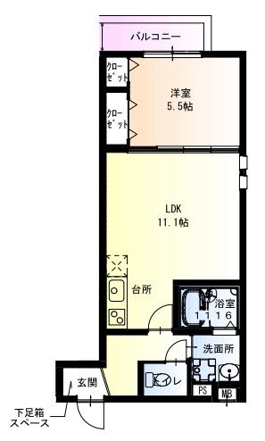 フジパレス服部西町II番館の間取り写真