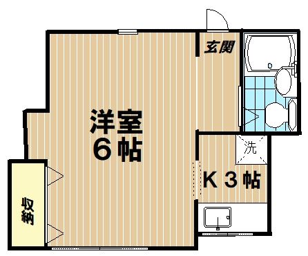 京王線 下高井戸駅 徒歩8分 2階建 築43年の間取り写真