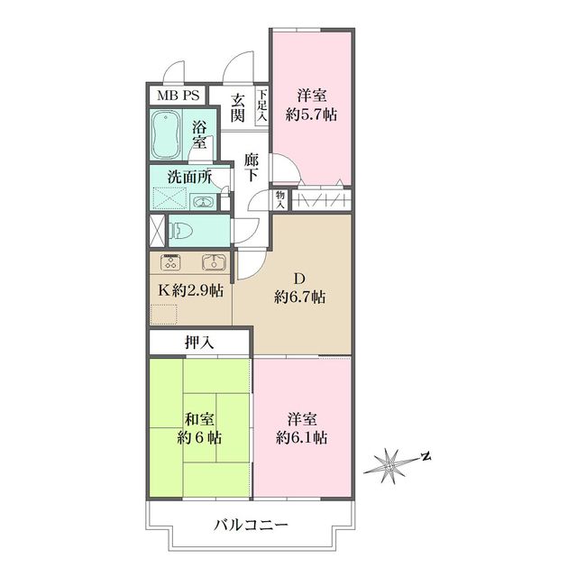 藤和シティコープ東寺尾の間取り写真