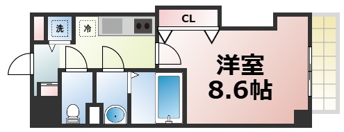 ＪＲ大阪環状線 玉造駅 徒歩12分 10階建 築9年の間取り写真
