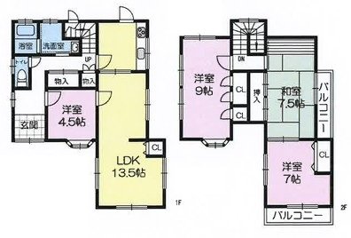 曽根戸建の間取り写真