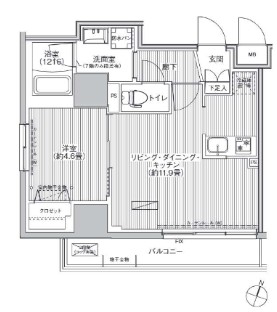 グランフォークス神田イーストタワーの間取り写真