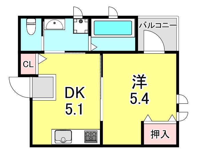 Jハイツ湊川の間取り写真
